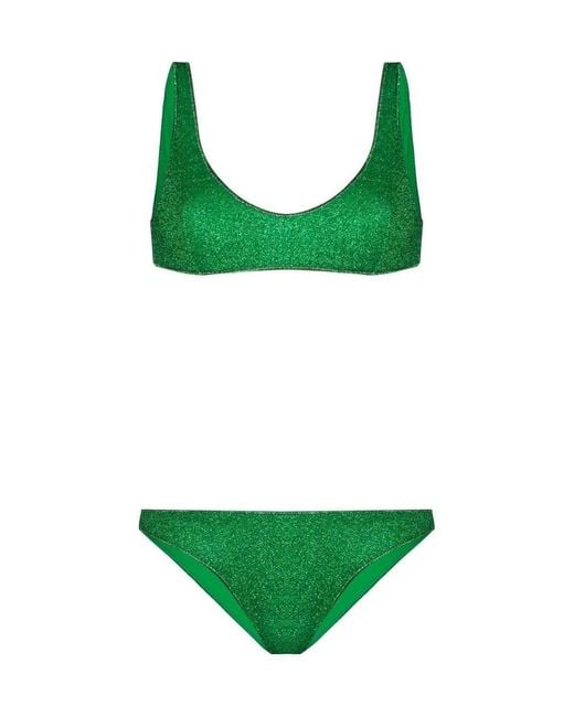 Oseree Green Oséree Lumiere Shimmer Bikini Set