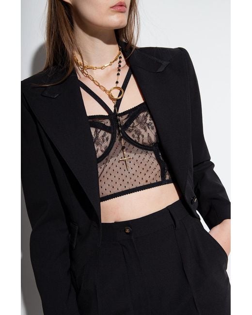 Dolce & Gabbana White Cross Rosary Necklace