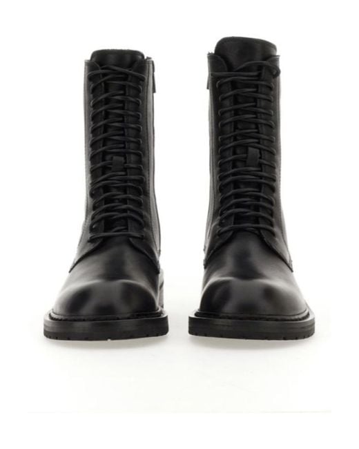 Ann Demeulemeester Black Lace-Up Boots