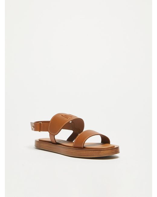 Max Mara Brown Diana Open Toe Sandals
