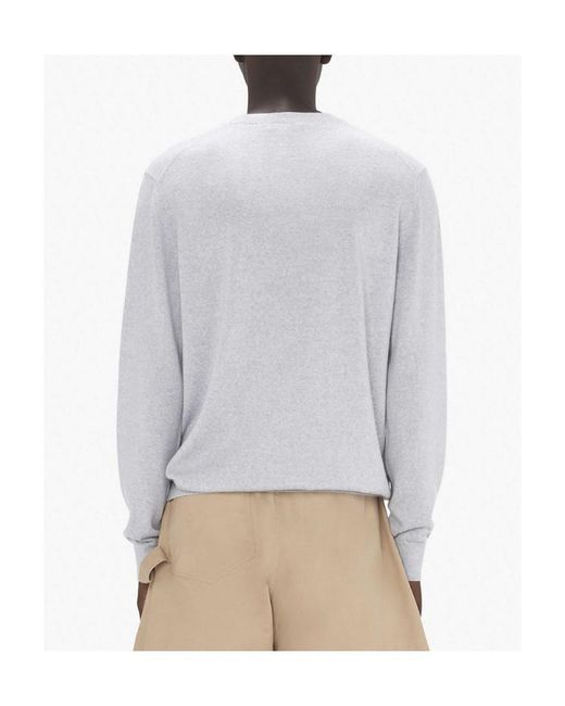 J.W. Anderson Gray Jw Anderson Logo Embroidered Knit Jumper for men