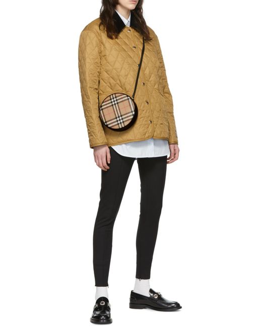Burberry Brown Diamond Quilted Button-Up Jacket