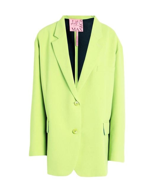 MAX&Co. Green Minimalist Double-Breasted Blazer