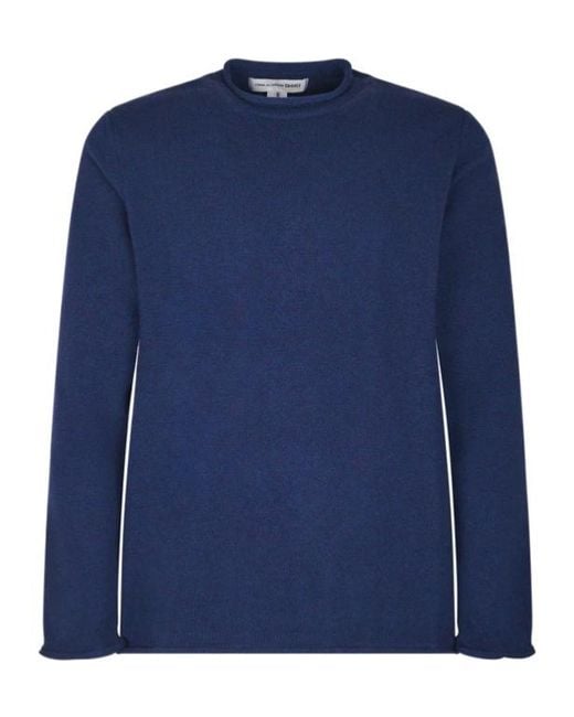 Comme des Garçons Blue Long-Sleeve Sweater for men