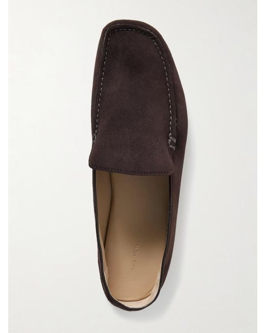 The Row Brown Leo Loafers