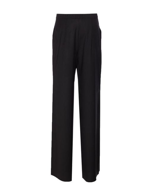 Max Mara Black Zip-Fastening Coulisse Trousers