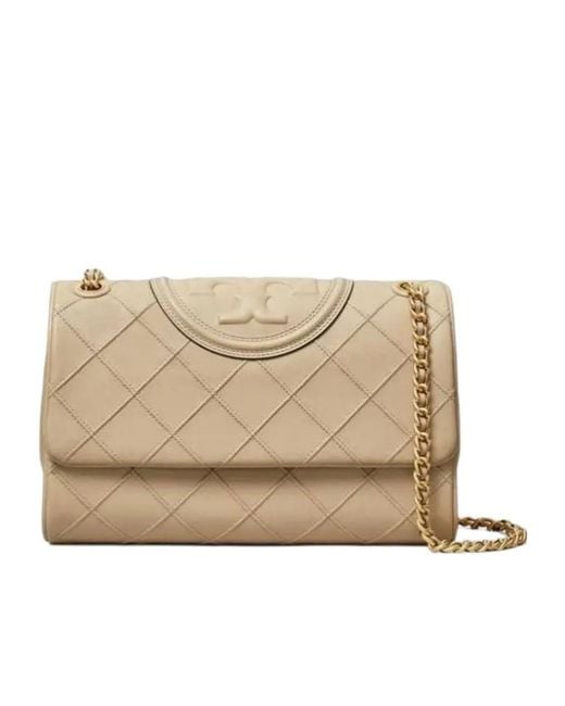Tory Burch Natural Flap Shoulder Bag