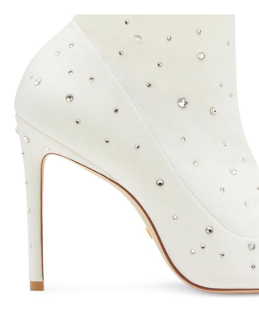 Stuart Weitzman White Crystal-Embellished 110Mm Boots