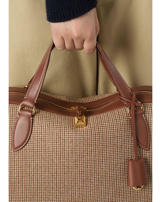 Loro Piana Brown Needle Medium Handbag
