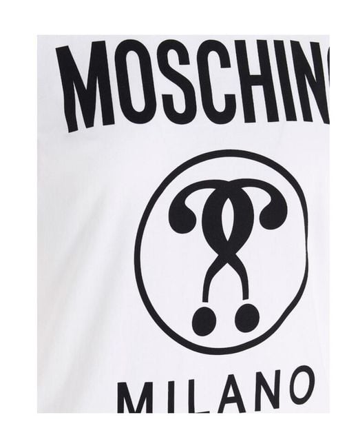 Moschino White Logo Details Short-Sleeved T-Shirt