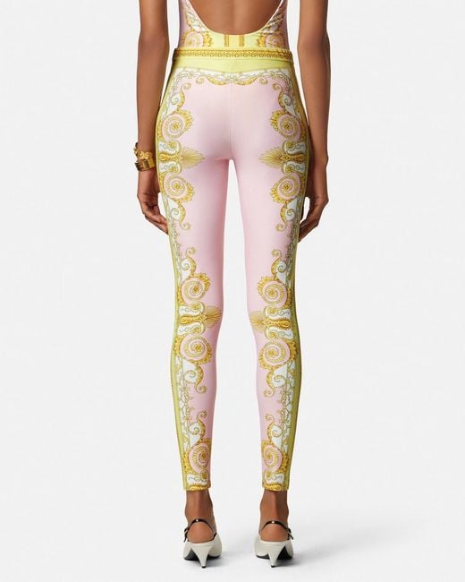 Versace Multicolor Pattern-Printed Leggings