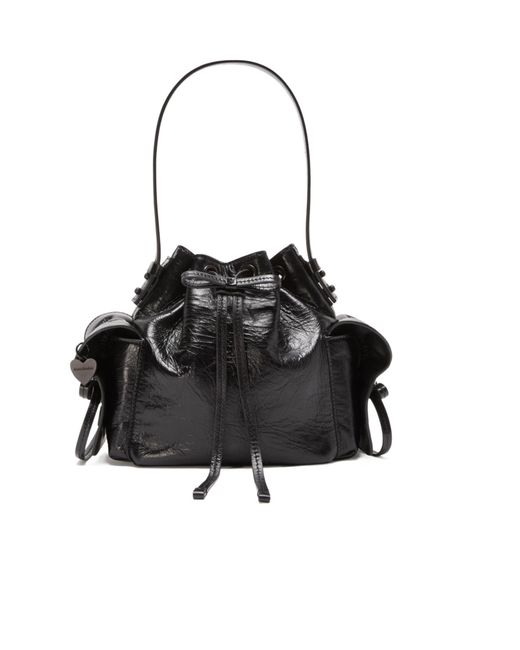 Acne Black Multipocket Mini Bucket Bag
