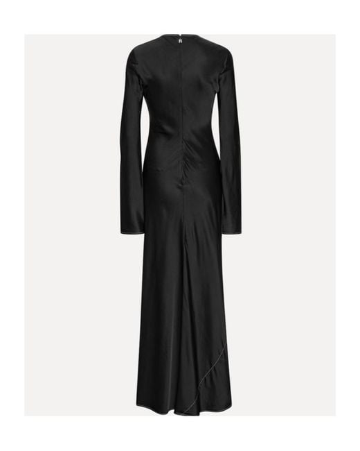 ROTATE BIRGER CHRISTENSEN Black Long-Sleeved Dress
