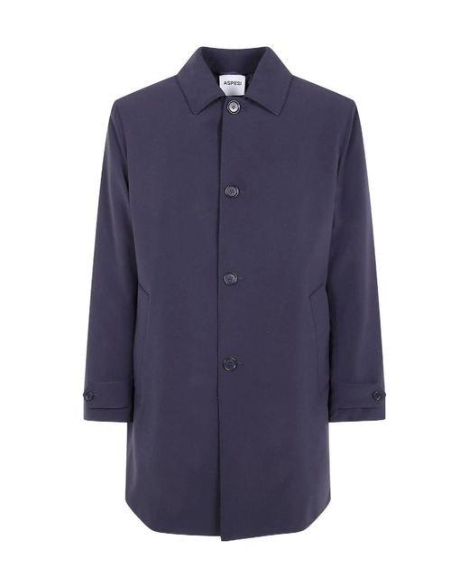 Aspesi Blue Single Breasted Casual Jacket for men