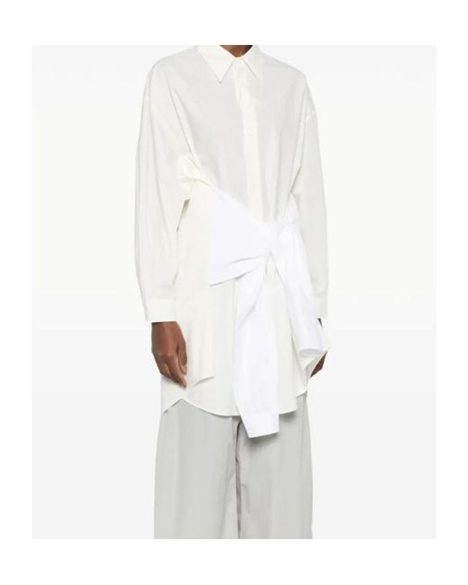 MM6 by Maison Margiela White Panelled Shirt