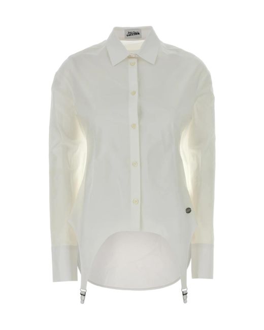 Jean Paul Gaultier White The Garter Shirt