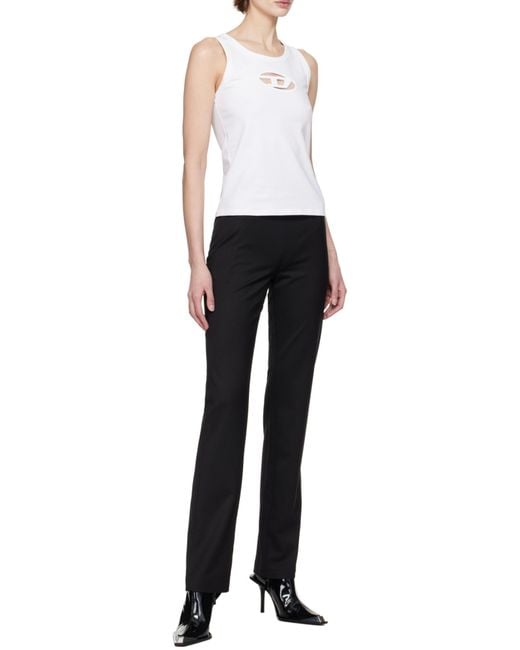 DIESEL White Oval-D Tank Top