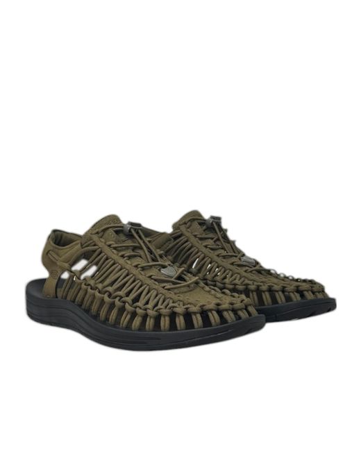 Keen Green Round-Toe Flat Sandals