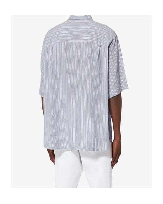 Isabel Marant Blue Labilio Striped Shirt for men
