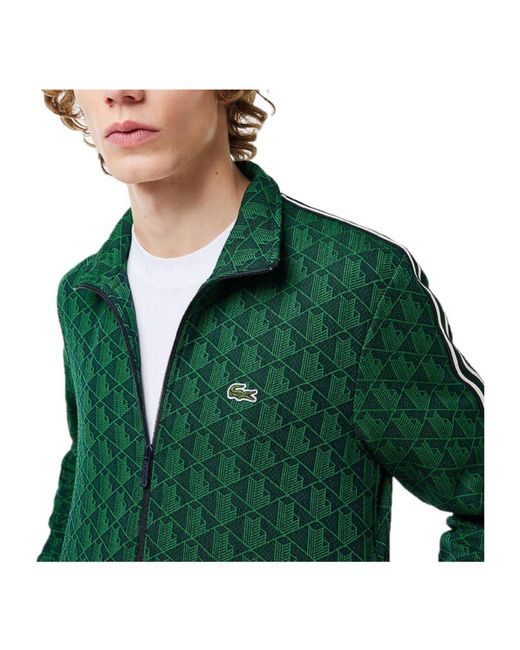 Lacoste Green Printed Sports Jacket for men