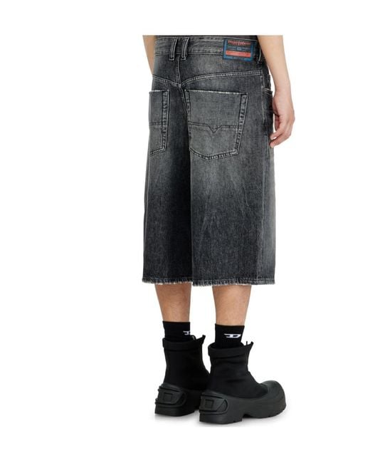 DIESEL Gray D-Enim-M-Short Denim Shorts for men