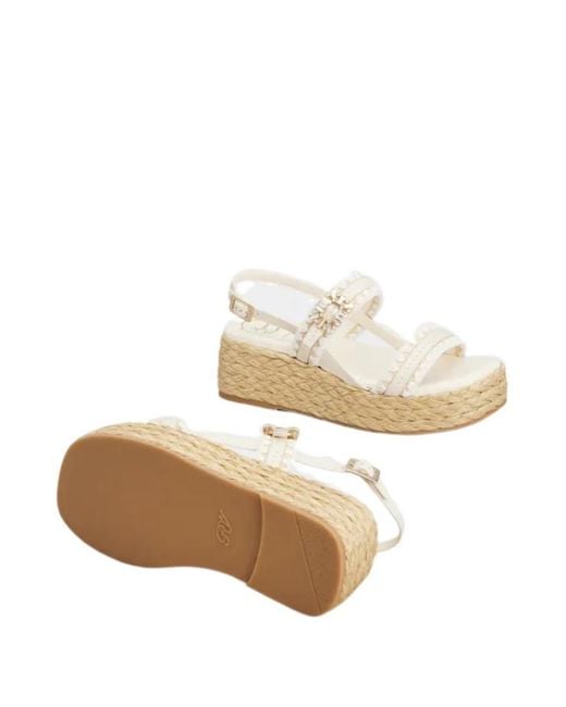 Roger Vivier White Wedge Crystal-Buckle Heeled Sandals