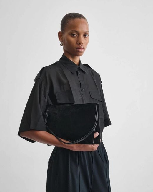 Phoebe Philo Black Flap Shoulder Bag