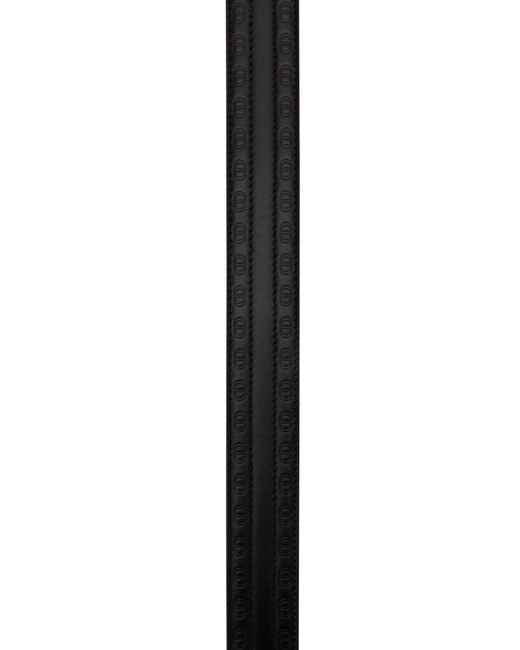 Dior Black Homme Logo Plaque Buckled Belt for men