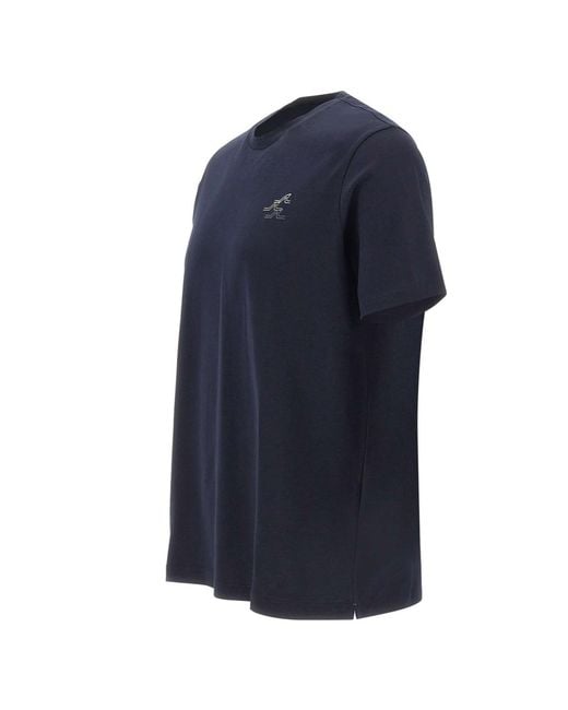 Paul & Shark Blue Logo Crew-Neck T-Shirt for men