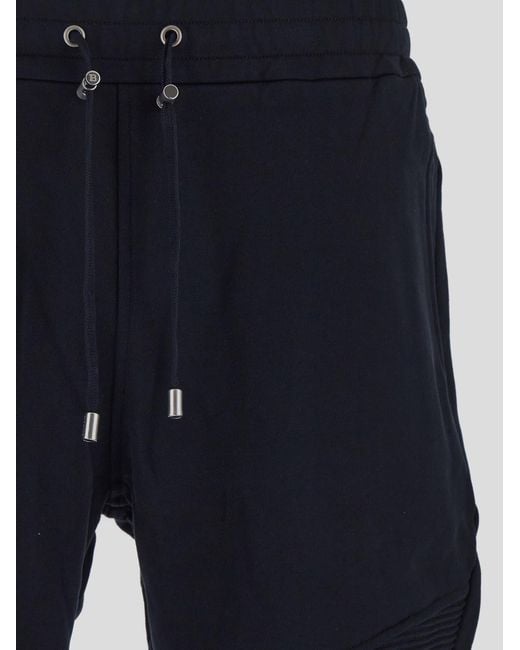 Balmain Blue Drawstring Track Trousers for men