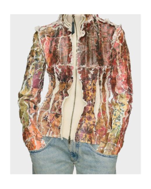 Maison Margiela Brown Vintage High-Neck Effect Jacket