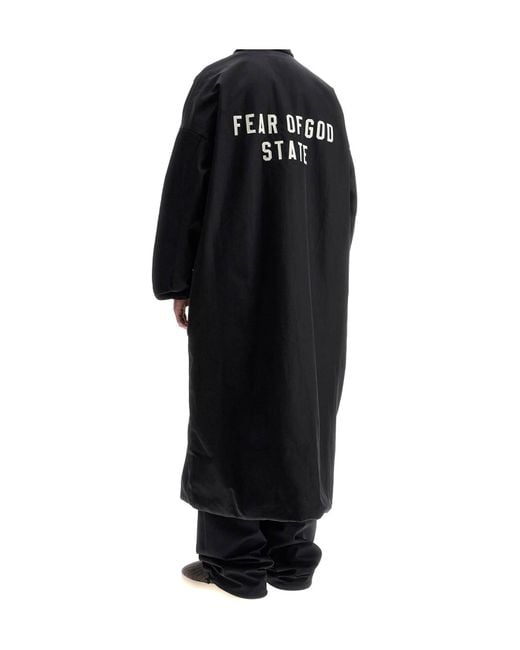 Fear Of God Logo-Lettering Trench Coat in Black for Men | Lyst