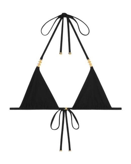 Céline Black Triomphe Triangle Top