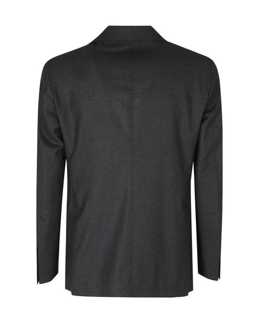 Tagliatore Black Two-Piece Set: Long-Sleeve Suit Jacket And Trousers for men