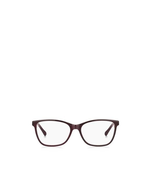 Jimmy Choo White Eyewear Rectangular Frame Glasses
