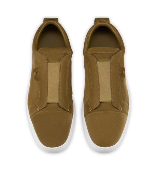 Christian Louboutin Green St Louis Flat Suede Trainers for men