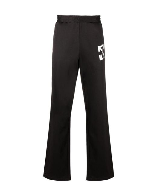 Off-White c/o Virgil Abloh Black Arrow Printed Straight Leg Track Pants for men