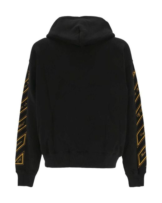 Off-White c/o Virgil Abloh Black Zip-Up Drawstring Hoodie for men