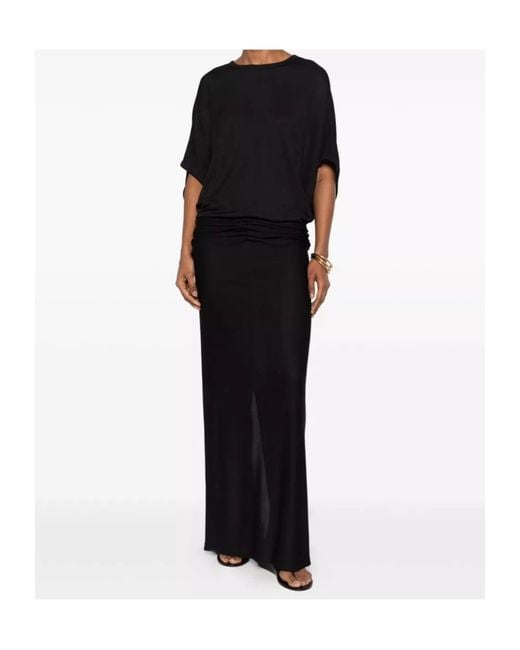 The Row Black Delyra Jersey Long Dress
