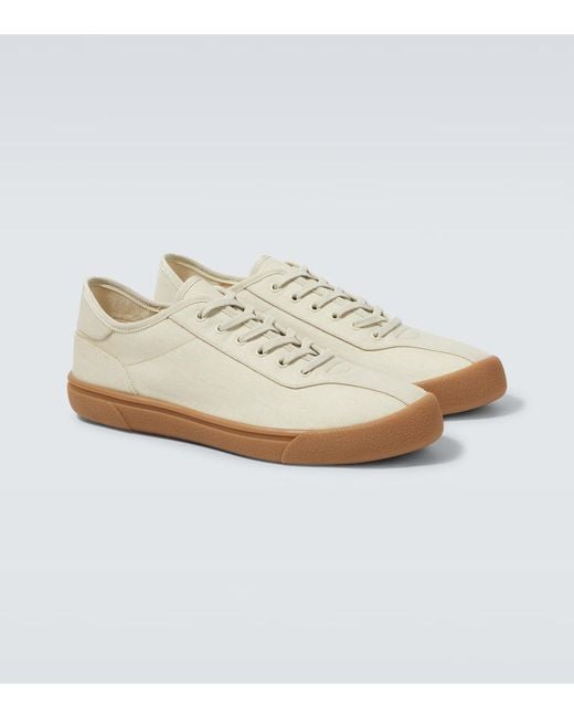 The Row White Almond Toe Sneakers for men
