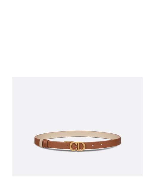 Dior White Reversible Saddle Belt