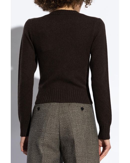 AMI Blue Ami Long Sleeved Crewneck Knitted Jumper