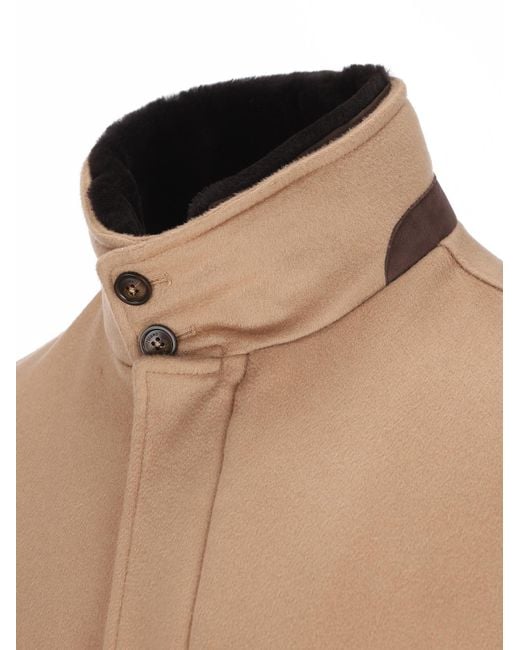 Herno Natural Long-Sleeved Button-Up Jacket for men