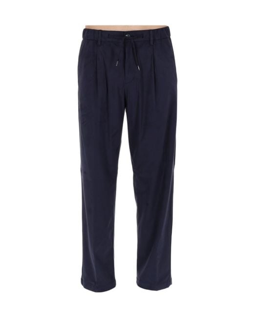 Herno Blue Casual Trousers With Belt Loops for men