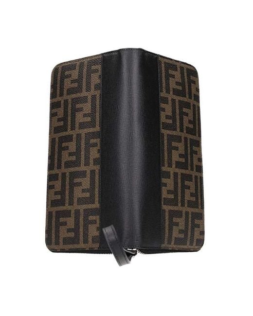 Fendi Gray Long Wallet for men