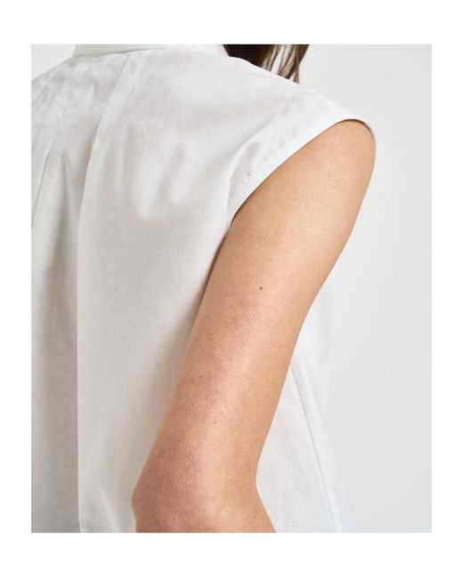 Peserico White Sleeveless Shirt