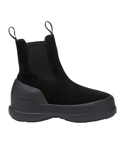 Moon Boot Black Logo Detail Snow Boots