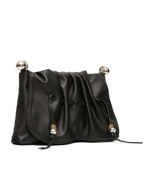 Isabel Marant Black Bolton Pouch Shoulder Bag