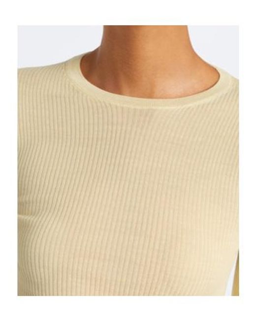 Jil Sander Natural Ribbed-Knit Wool Sweater
