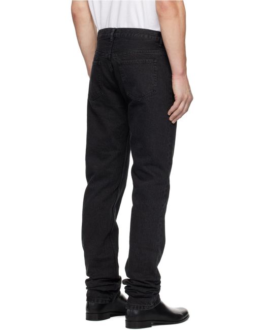 A.P.C. Black Mid-Rise Straight-Leg Jeans for men